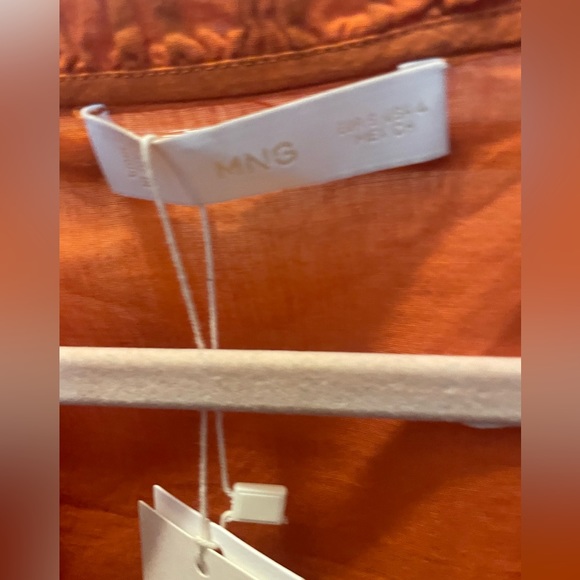 NWT Mango cute eyelet top button down cotton blouse - Picture 6 of 8